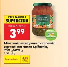 Mieszanka warzywna marchewka z groszkiem Nasza Spiżarnia