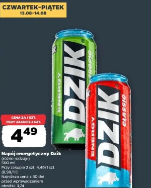 Napój energetyczny Dzik