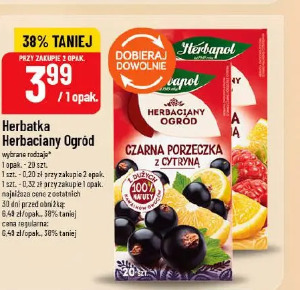 Herbatka Herbapol Herbaciarny Ogród czarna porzeczka z cytryną