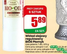 Wkład olejowy regulowany BIO8 Płomyk