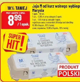 Jaja M od kurz wolnego wybiegu Marysia