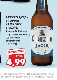 Arcyksiążęcy Browar Zamkowy Cieszyn Piwo <0,5% alk. Lager bezalkoholowy