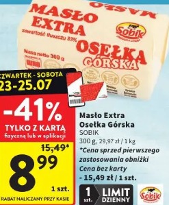 Masło Extra Osełka Górska Sobik