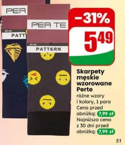 Skarpety męskie wzorowane Perte