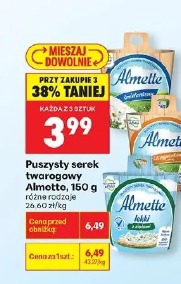 Puszysty serek twarogowy Almette