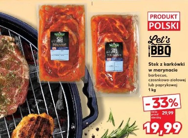 Let's BBQ Stek z karkówki w marynacie barbecue, czosnkowo-ziołowej lub paprykowej