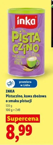 Inka Pistaczino, kawa zbożowa o smaku pistacji