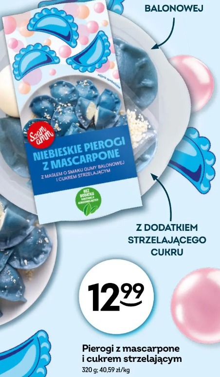 Niebieskie pierogi z mascarpone Sam Anni