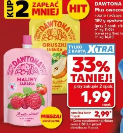 Dawtona Mus owocowy maliny jabłka