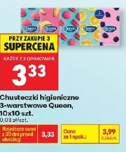 Chusteczki higieniczne 3-warstwowe Queen