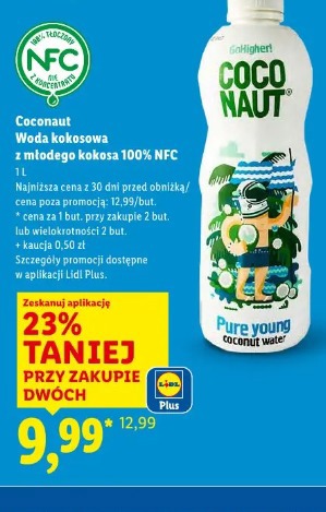 Coconaut Woda kokosowa z młodego kokosa 100% NFC