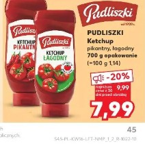 Pudliszki Ketchup pikantny, łagodny