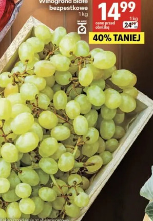 Winogrona białe bezpestkowe