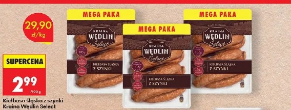 Kiełbasa śląska z szynki Kraina Wędlin Select
