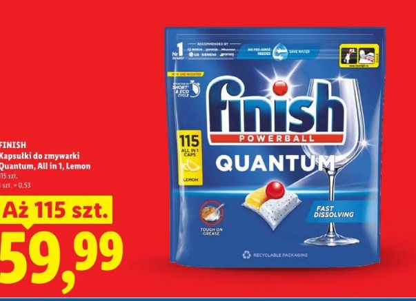 Finish kapsułki do zmywarki Quantum All in 1 Lemon