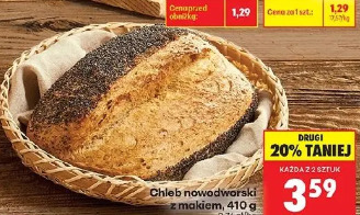 Chleb nowodworski z makiem