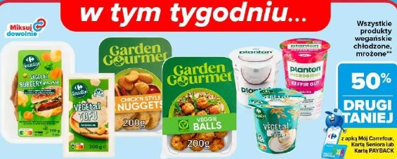 Wszystkie produkty wegańskie chłodzone, mrożone