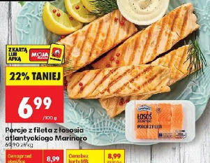Porcje z fileta z łososia atlantyckiego Marinero