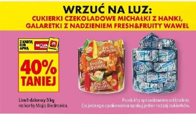 Wrzuc na luz: cukierki czekoladowe Michałki z Hanki, galaretki z nadzieniem Fresh&Fruity Wawel