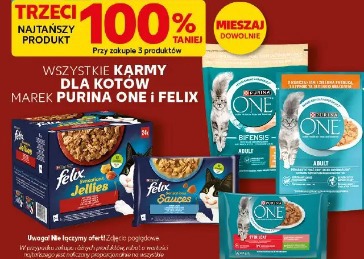 Wszystkie karmy dla kotów marek Purina One i Felix