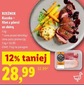 Rzeźnik kaczka filet z piersi ze skórą