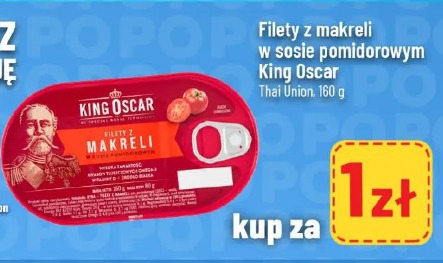 Filety z makreli w sosie pomidorowym King Oscar