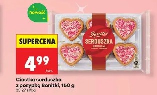 Ciastka serduszka z posypką Bonitki