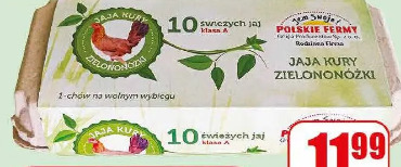 Jaja świeże kury zielononóżki Polskie Fermy