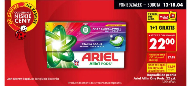 Ariel All in1 Pods kapsułki do prania