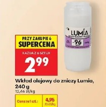 Wkład olejowy do zniczy Lumia