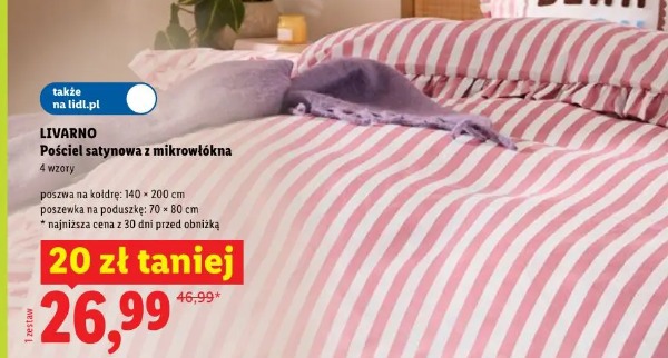 Livarno Pościel satynowa z mikrowłókna