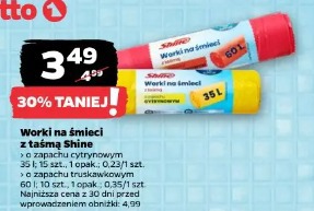 Worki na śmieci z taśmą Shine