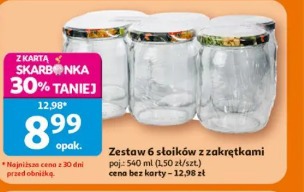 Zestaw 6 słoików z zakrętkami