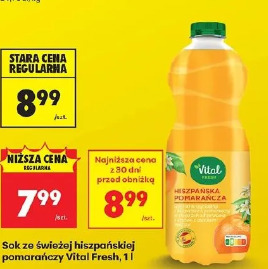 Sok ze świeżej hiszpańskiej pomarańczy Vital Fresh, 1 l