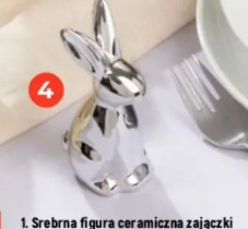 Srebrny zając ceramiczny
