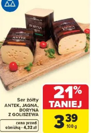 Ser żółty ANTEK, JAGNA, BORYNA Z GOLISZEWA