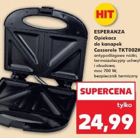 Esperanza Opiekacz do kanapek Casserole TKT002K