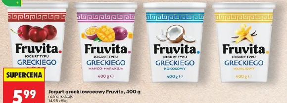 Jogurt grecki owocowy FRUVITA