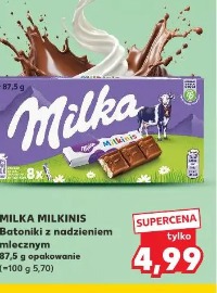 Milka Milkinis Batoniki z nadzieniem mlecznym