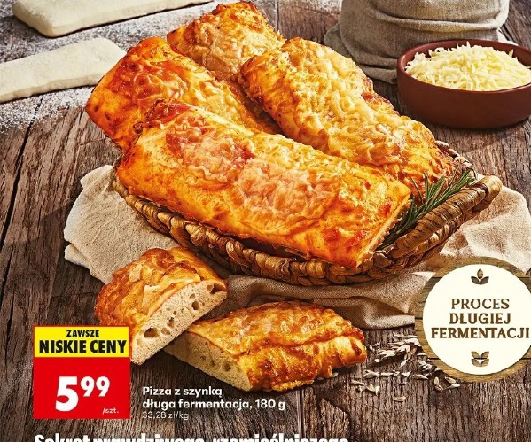 Pizza z szynką długa fermentacja