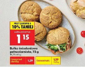 Bułka śniadaniowa pełnoziarnista