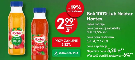 Sok 100% lub Nektar Hortex