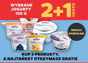 Wybrane jogurty 150 g 2+1 gratis