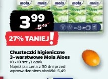 Chusteczki higieniczne 3-warstwowe Mola Aloes