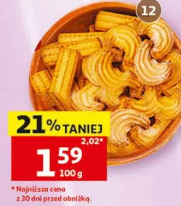 Ciastka Złotokłos domowe rozetki lub rogaliki z cukrem