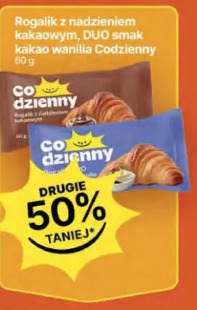 Rogalik z nadzieniem kakaowym, DUO smak kakao wanilia Codzienny