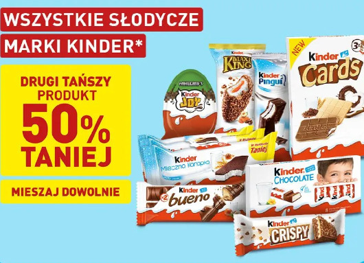Wszystkie słodycze marki Kinder