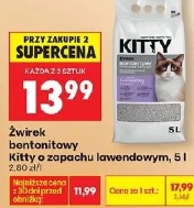 Kitty żwirek bentonitowy o zapachu lawendowym, 5 l