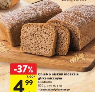 Chleb o niskim indeksie glikemicznym Oskroba
