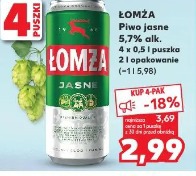 Łomża Jasne Piwo 5,7% alk.